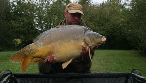 A 37 lb 10 oz carp from Villefond, Oct 2015