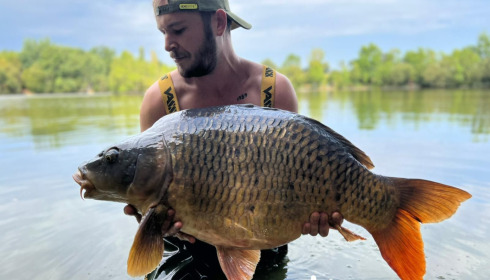 A 38 lb carp from Villefond, Tony Wickins, Aug 2022