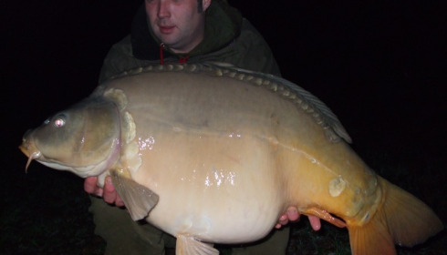 A 41 lb 4 oz carp from Villefond, Gavin Rose, Jan 2012