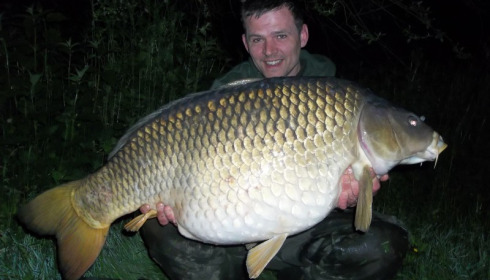 A 49 lb carp from Villefond, May 2013
