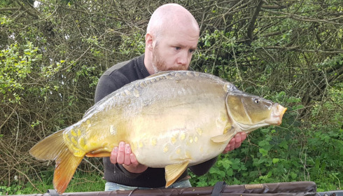 A 22 lb 10 oz carp from Villefond, Mark Lambert owner, May 2021