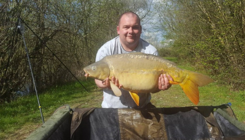 A 25 lb carp from Villefond, Apr 2016