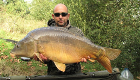 A 31 lb carp from Villefond, Nemo the fish, Sep 2015