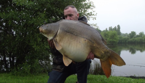 A 37 lb 8 oz carp from Villefond, Mark Lambert, May 2013