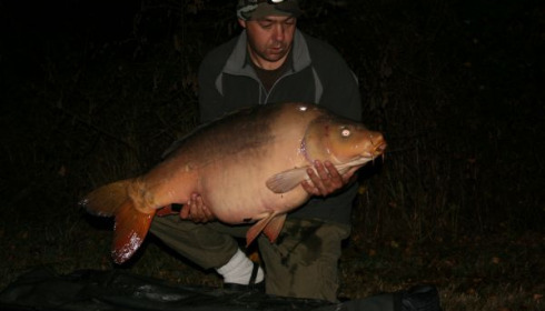 A 38 lb carp from Villefond, Sep 2010