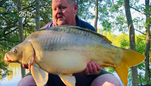 A 25 lb carp from Villefond, Sep 2019
