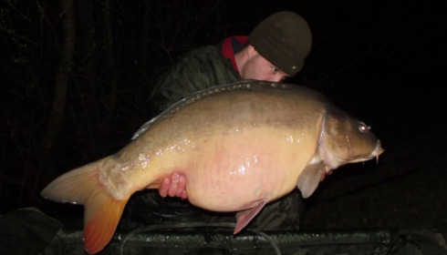 A 39 lb carp from Villefond, Mark Lambert, Mar 2014
