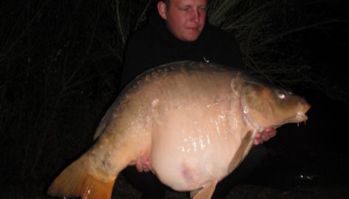A 36 lb 4 oz carp from Villefond, Oct 2010