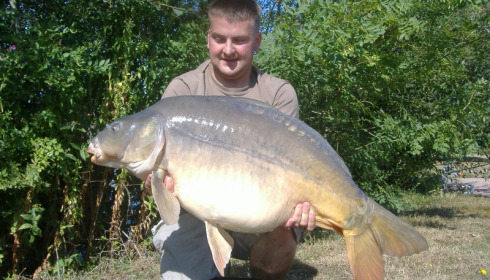 A 38 lb carp from Villefond, Chris Rogers, Sep 2012