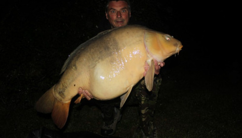 A 43 lb 12 oz carp from Villefond, A Spawned out Max, Sep 2013