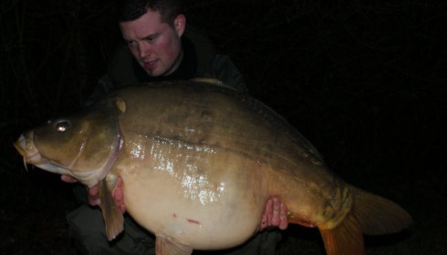A 47 lb 4 oz carp from Villefond, Bennett's, Mar 2011