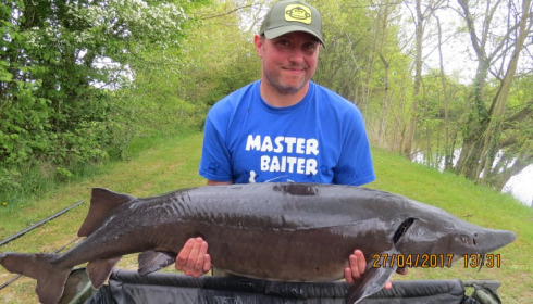 A 61 lb 12 oz carp from Villefond, Captain Sherman, Apr 2017
