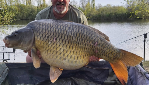 A 65 lb carp from Villefond, Apr 2022