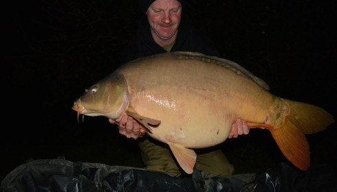 A 41 lb carp from Villefond, Nov 2014