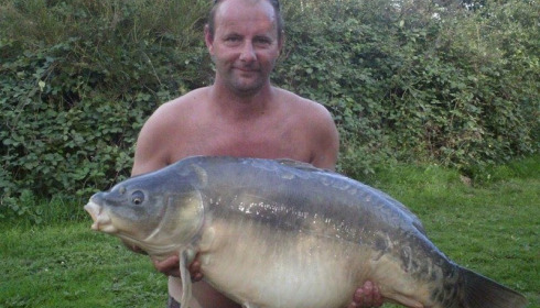 A 43 lb 3 oz carp from Villefond, Dorian the fish, Oct 2015