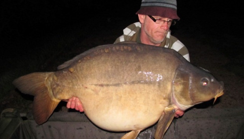 A 44 lb carp from Villefond, fish called marks mate , Apr 2017