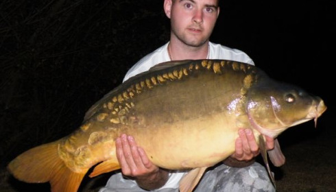 A 32 lb carp from Villefond, Aug 2010