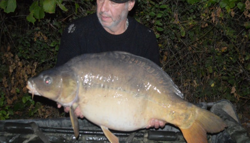 A 37 lb carp from Villefond, Terry Cheesman, Oct 2016