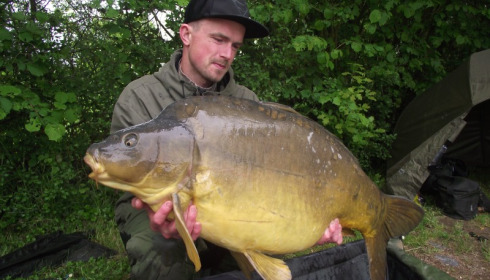 A 46 lb 8 oz carp from Villefond, May 2016