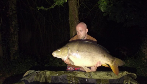 A 35 lb 8 oz carp from Villefond, Jul 2017