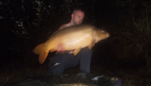 A 32 lb 12 oz carp from Villefond, Aug 2013