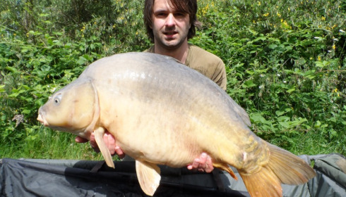 A 36 lb 1 oz carp from Villefond, Spawned out son of Max, Jun 2015