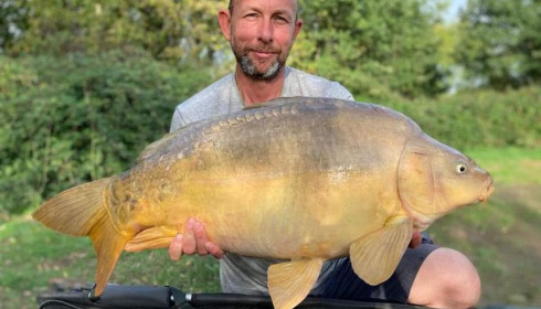 A 29 lb carp from Villefond, Oct 2022