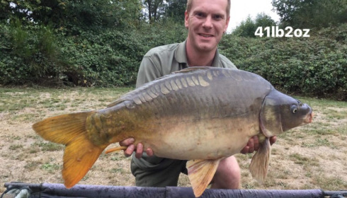 A 41 lb 2 oz carp from Villefond, Oct 2017