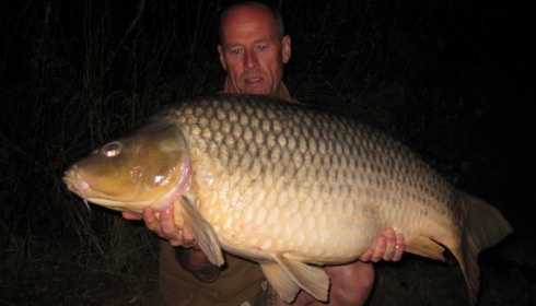 A 38 lb 11 oz carp from Villefond, Little John the fish, Sep 2012
