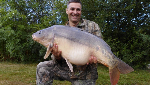 A 41 lb 8 oz carp from Villefond, A heavily spawned out Dorian, Aug 2013