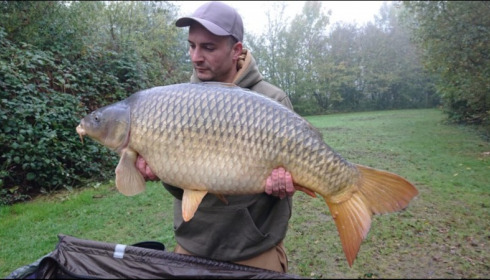 A 38 lb carp from Villefond, Oct 2019