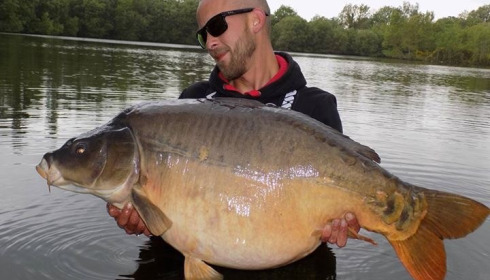 A 49 lb 4 oz carp from Villefond, Chris Blunt, May 2017
