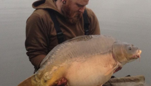 A 42 lb 12 oz carp from Villefond, Apr 2013