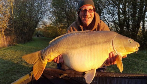 A 50 lb 8 oz carp from Villefond, Dorian the fish, Apr 2016