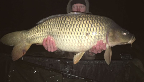 A 30 lb carp from Villefond, terry brown, Apr 2017