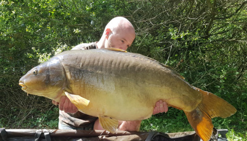 A 51 lb 4 oz carp from Villefond, Mark Lambert owner, May 2021