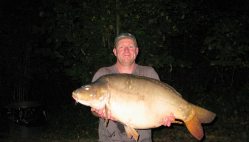 A 40 lb 8 oz carp from Villefond, Spawned out Rose, Sep 2013
