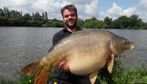 A 40 lb 3 oz carp from Villefond, Jun 2012