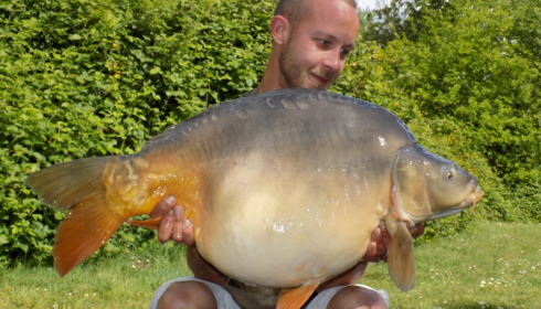 A 32 lb 10 oz carp from Villefond, May 2017