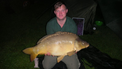 A 34 lb 14 oz carp from Villefond, Jun 2013