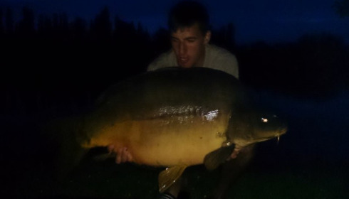 A 52 lb 10 oz carp from Villefond, Arnold the fish, May 2013