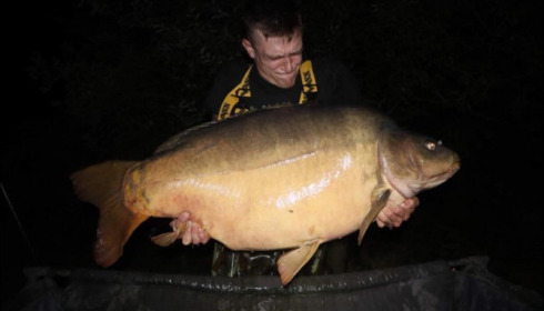 A 77 lb 8 oz carp from Villefond, Jack Atkinson, Aug 2019