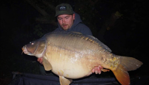 A 46 lb 8 oz carp from Villefond, Nov 2019