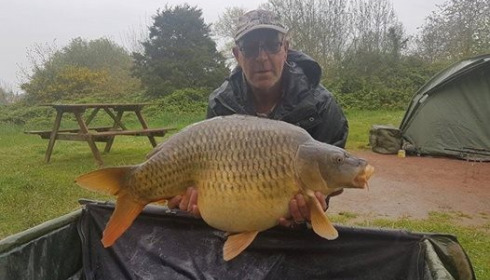 A 34 lb 8 oz carp from Villefond, Apr 2016