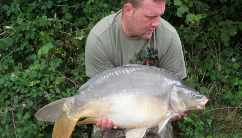A 24 lb carp from Villefond, Jul 2013