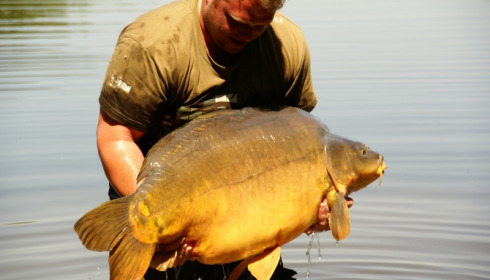 A 59 lb 1 oz carp from Villefond, Arnold the fish, Jun 2015