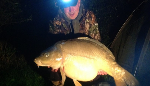 A 50 lb 1 oz carp from Villefond, Slate Grey the fish , Nov 2013
