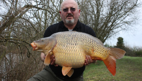 A 27 lb 10 oz carp from Villefond, Feb 2013