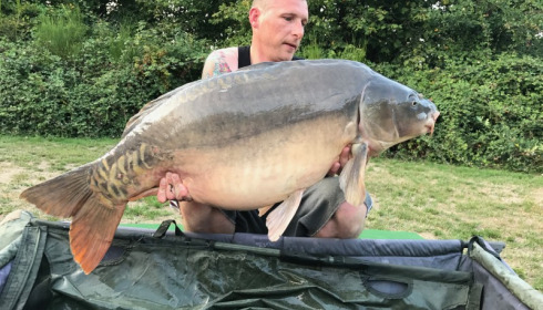 A 44 lb carp from Villefond, Dorian , Sep 2017