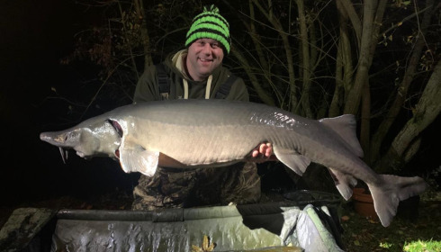 A 57 lb sturgeon from Villefond, Danny Burrell, Nov 2022